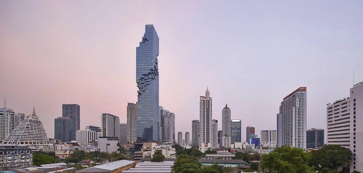 Ansicht des Gebäudes MahaNakhon in Bangkok, Thailand