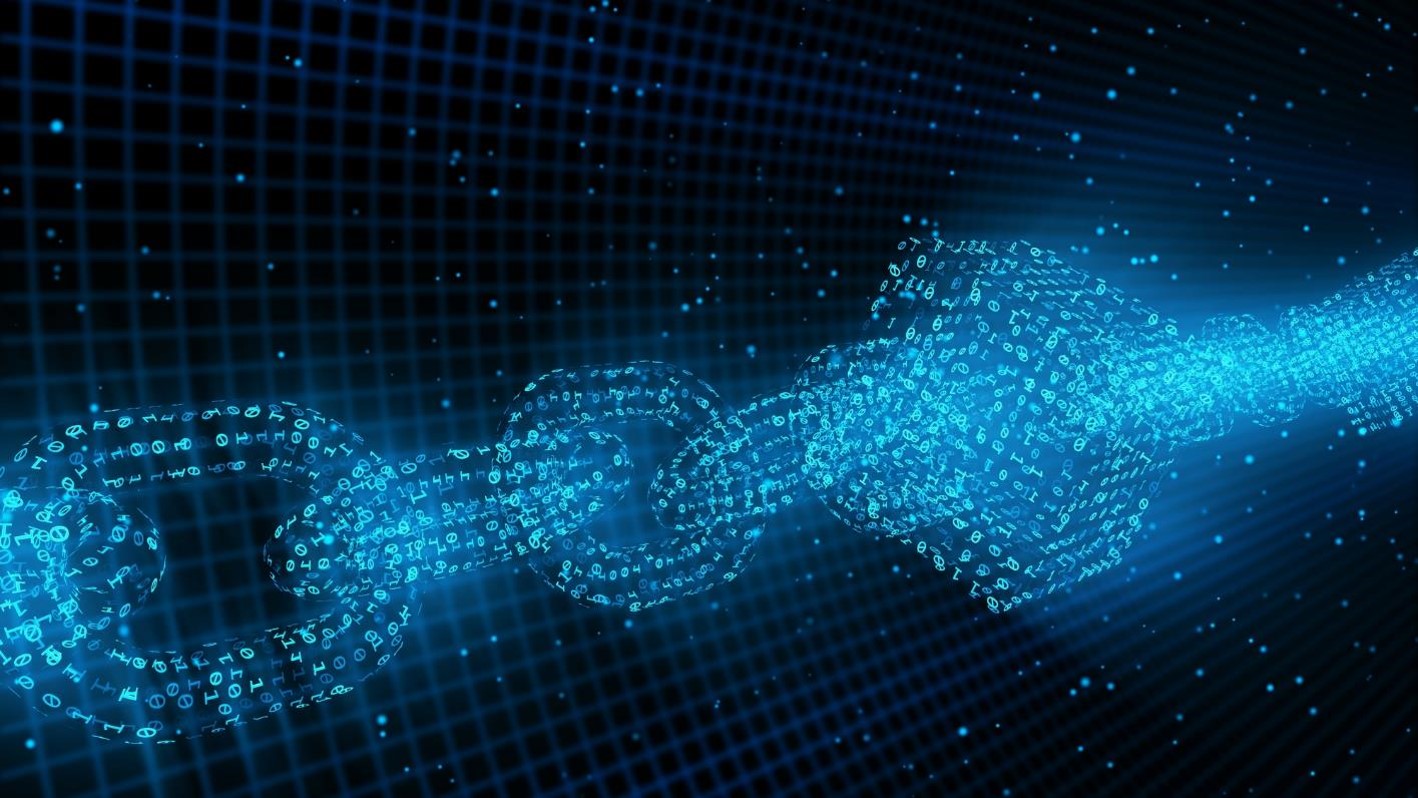 Illustration KI und Blockchain