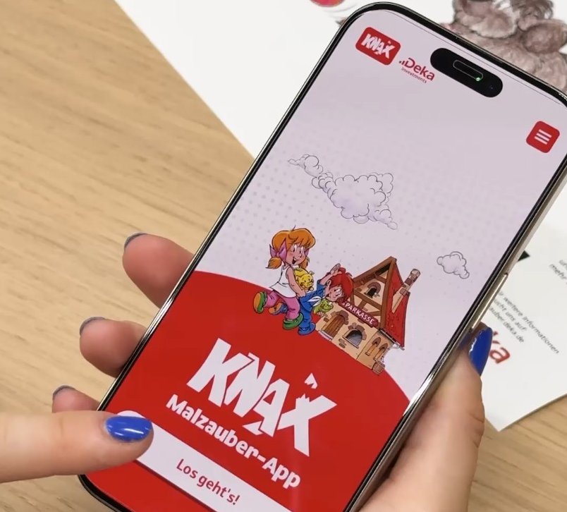 Screenshot der KNAX-Malzauber-App