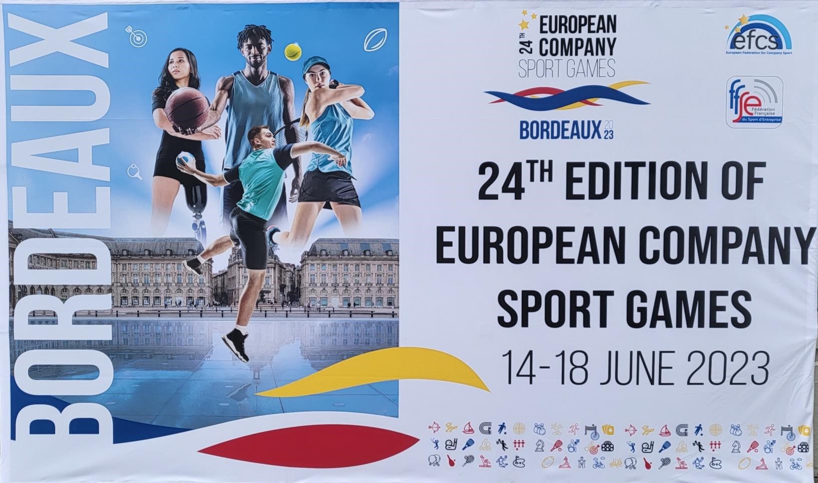 Plakat der europäischen Betriebssportspiele