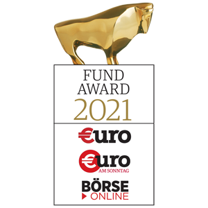 Auszeichnung von den €uro FundAwards 2021
