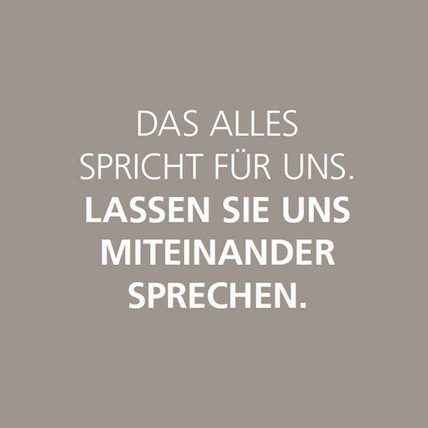 Schritt 5: Das alles spricht für uns. Lassen Sie uns miteinander sprechen.