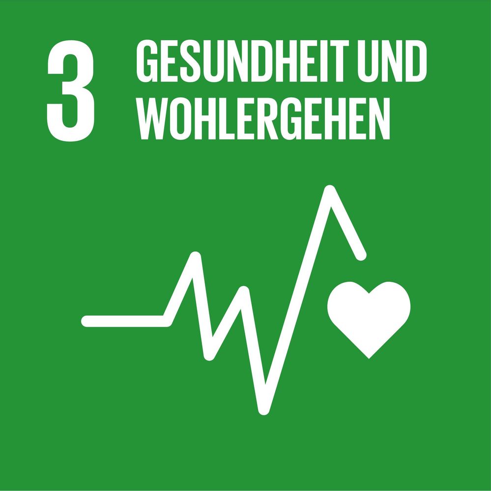 Icon UN-Nachhaltigkeitsziel 3. Gesundheit und Wohlbefinden